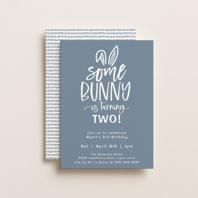 Some Bunny Birthday Party Invitation (Creator Uploaded)