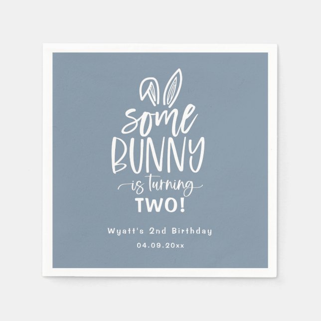 Some Bunny Birthday Party Napkins (Front)