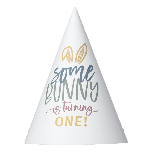 Some Bunny Birthday Party Party Hat (Front)
