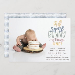 Some Bunny Birthday Party Photo Invitation