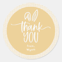 Some Bunny Birthday Party Thank You Classic Round