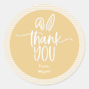 Some Bunny Birthday Party Thank You Classic Round Sticker