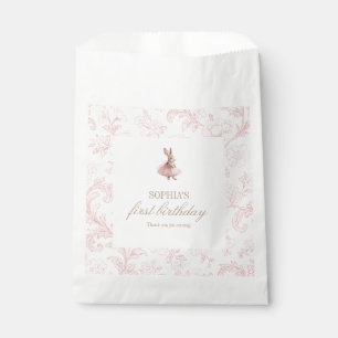 Some Bunny Birthday Pink Bunny Party Favour Bag