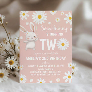 Some Bunny Daisy Birthday Party Invitation