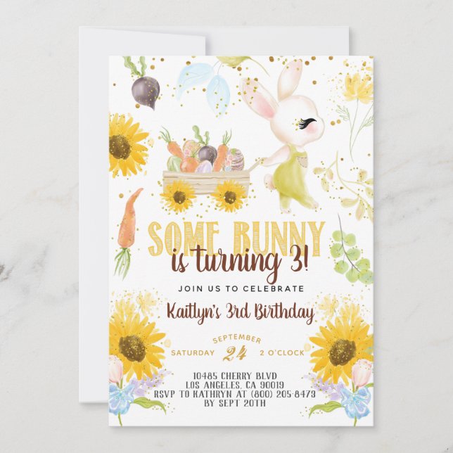 Some Bunny Easter Birthday Invitation (Front)