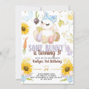 Some Bunny Easter Birthday Invitation