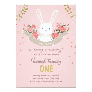 Bunny Birthday Invitations Zazzle Au