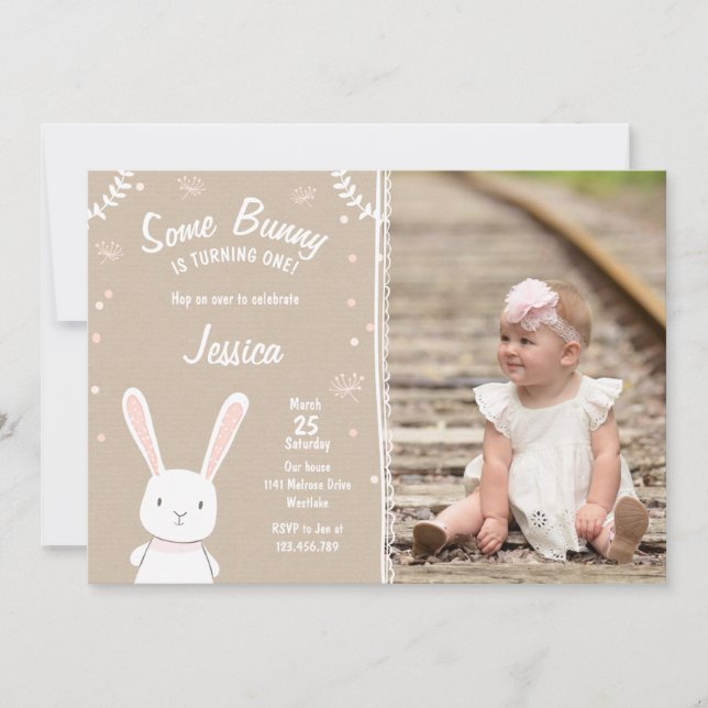 Some Bunny Easter Spring Birthday Invitation (Front)