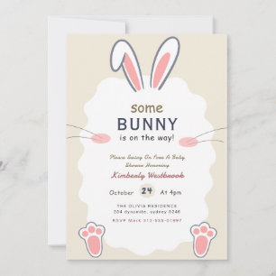 Some Bunny Elegant Rabbit Baby Shower Invitation