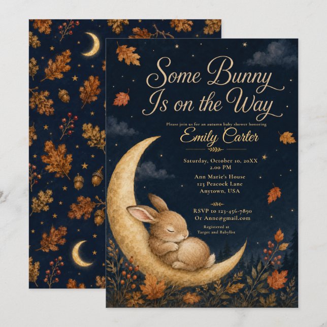 Some Bunny Fall Baby Shower Invitation (Front/Back)