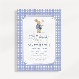 Some Bunny First Birthday Boy Invitation