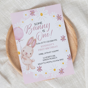 Some Bunny, First Birthday, Bunny, 1st Birthday, Invitation