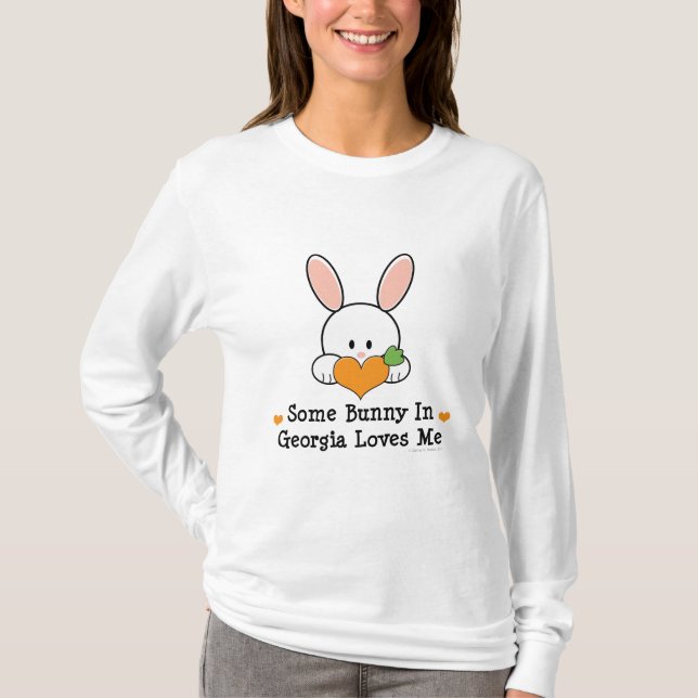 Some Bunny In Georgia Loves Me Long Sleeve Tee (Front)