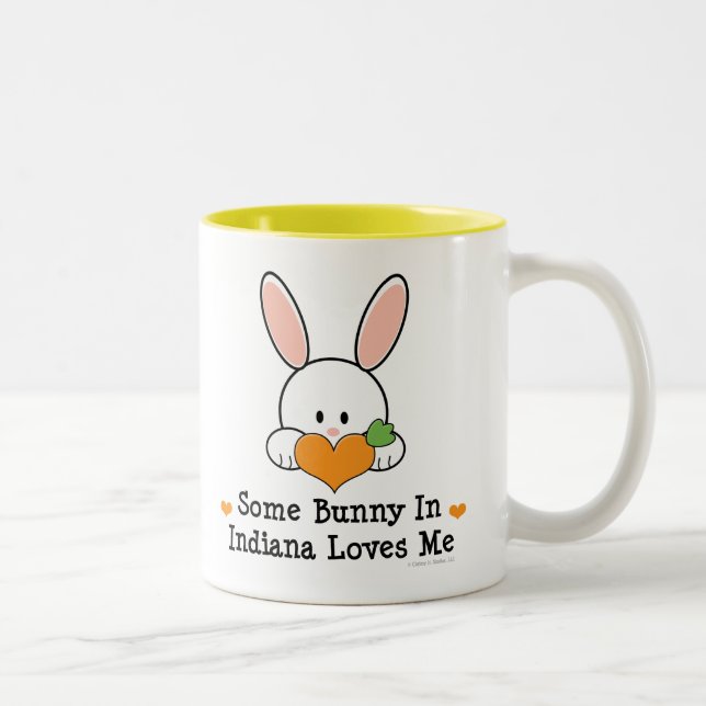 Some Bunny In Indiana Loves Me Mug (Right)