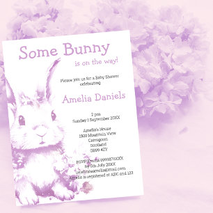 Some Bunny is coming Baby Shower Invitation