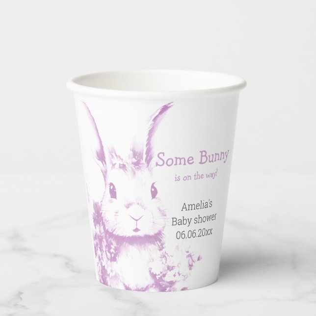 Some Bunny is coming Baby Shower  Paper Cups (Front)