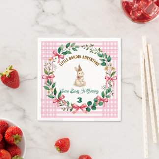 Some Bunny Is Having a Birthday Personalised Bunny Napkin