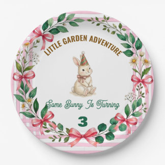 Some Bunny Is Having a Birthday Personalised Bunny Paper Plate