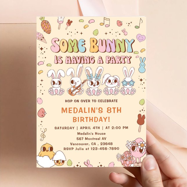 Some Bunny Is Having A Party Birthday Party Invitation (Creator Uploaded)