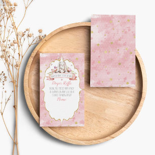 Some Bunny Is On The Way Baby Shower Diaper Raffle Enclosure Card