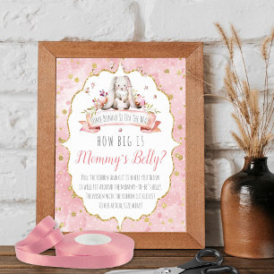 Some Bunny Is On The Way! Baby Shower Game Poster