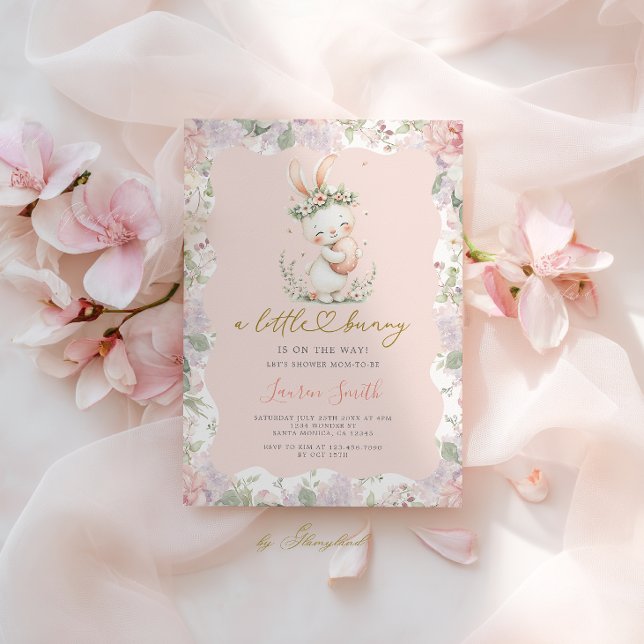 Some Bunny Is On The Way Baby Shower Invitation (Creator Uploaded)