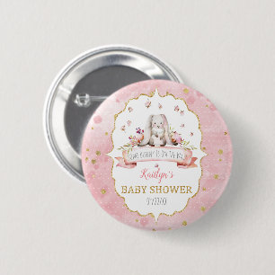 Some Bunny Is On The Way! Easter Baby Shower 6 Cm Round Badge