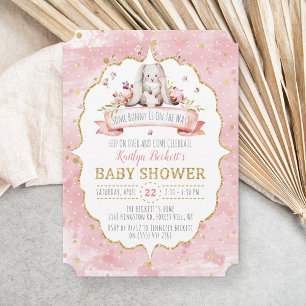 Some Bunny Is On The Way! Easter Baby Shower Invitation