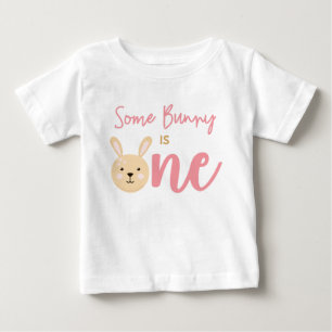 Some Bunny is ONE 1st Birthday Rabbit Easter  Baby T-Shirt