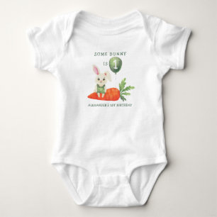 Some Bunny is One Birthday Baby Bodysuit