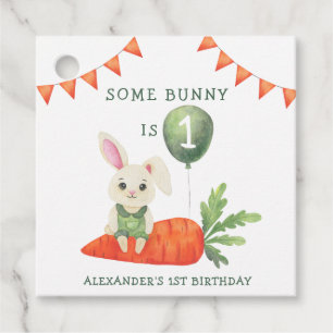Some Bunny is One Birthday Favour Tags