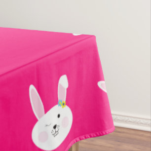 Some Bunny is One Cute Rabbit 1st Birthday Party Tablecloth