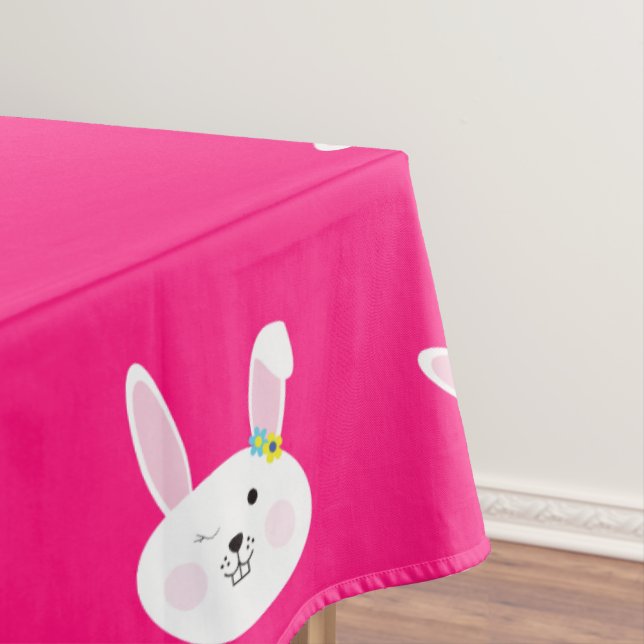 Some Bunny is One Cute Rabbit 1st Birthday Party Tablecloth (In Situ)