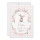 Some Bunny is One Pink Bow Gingham 1st Birthday