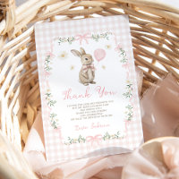 Some Bunny is One: Pink Bow Rabbit Girl Birthday