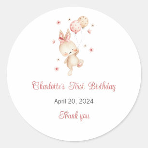 Some Bunny is One Stickers, Bunny Birthday Labels