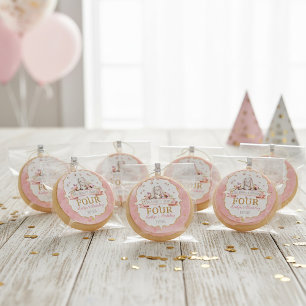 Some Bunny is Turning Four 4th Birthday Favour Classic Round Sticker