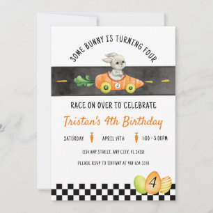 Some Bunny is Turning Four, Easter Bunny Race Invitation