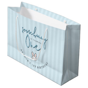 Some Bunny is turning One 1st Birthday Celebration Large Gift Bag