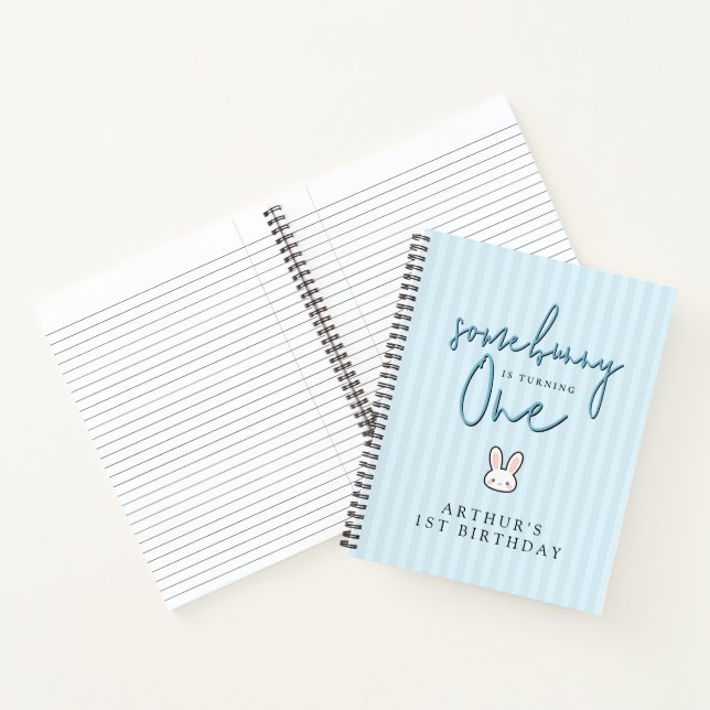 Some Bunny is turning One 1st Birthday Celebration Notebook (Inside)