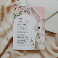 Some Bunny is Turning One 1st Birthday Invitation