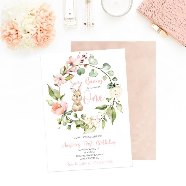 Some Bunny is Turning one Birthday Invitation (Creator Uploaded)