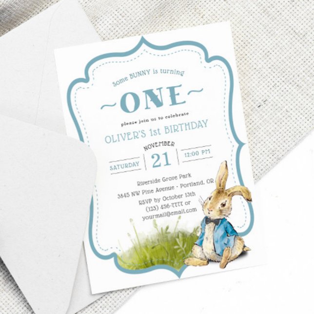 Some Bunny is Turning One Birthday Invitation (Creator Uploaded)