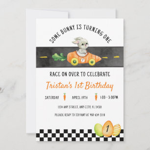 Some Bunny is Turning One, Easter Bunny Race Invitation