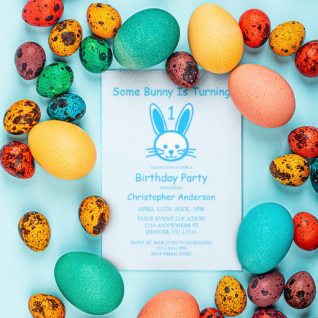 Some Bunny Is Turning One: First Birthday Invitation (Creator Uploaded)