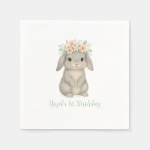 Some Bunny is Turning One First Birthday Napkins