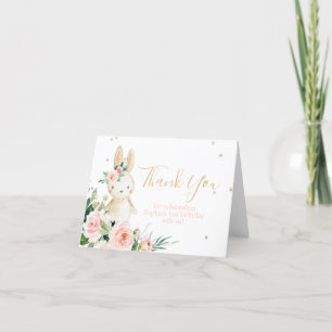 Some Bunny is Turning One First Birthday Thank You Card