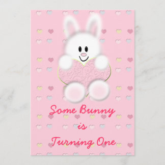 Some Bunny is Turning One Invitation