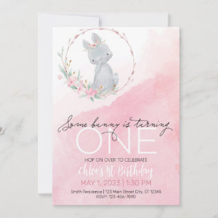 Some Bunny is Turning One Invitation