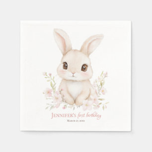 Some Bunny is Turning One Paper Napkins